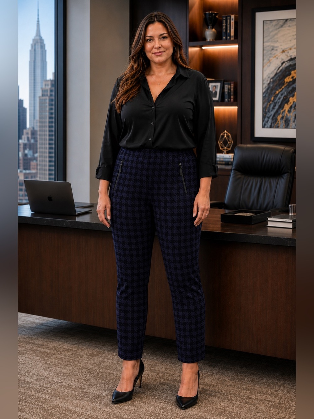 Lane Bryant Size 16 Houndstooth Ankle Pants